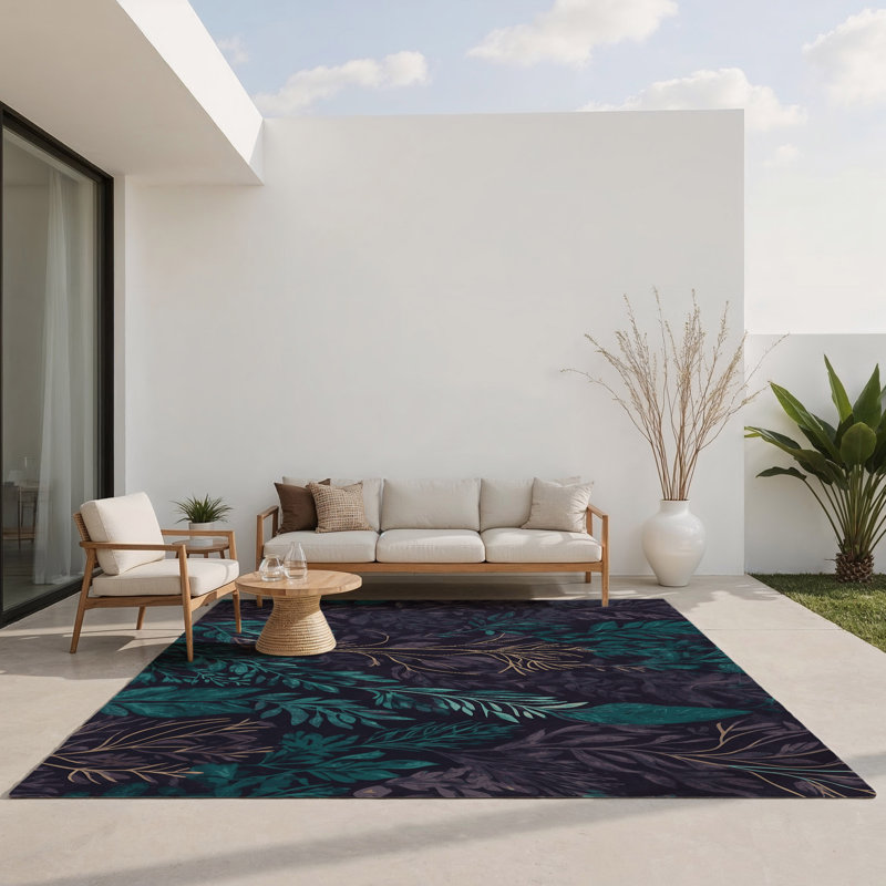Tapis intérieur et extérieur Celestial Forest, Rectangle 1 pi 6 po x 2 pi 6 po