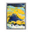 Composition abstraite de marbre jaune et bleu I - peinture sur toile-60161100-60161102