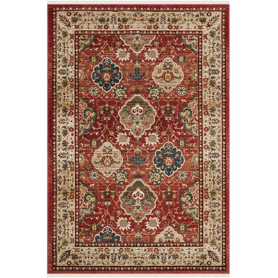 Ralph Lauren Ariel Flat Weave, Polypropylene, Red / Beige Area Rug