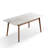 Walnut solid oak and white slate round corner diagonal leg telescopic table 1.2-1.5m, for 6-8 people to meet Dining table wood 