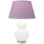 Matte Small Double Gourd Accent Lamp - Matte Ash, Lucite - Ink Black with Rose Red Lining Shade-1298750545-1298750550-1298750547