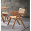 Deux fauteuils décontractés de style Mid-Century, finition naturelle, accoudoirs confortables, l 20 po x P 22 po, H 31 po