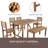 Nashia 6 - Person Acacia Wood Patio Dining Set with Rectangular Table-811252759