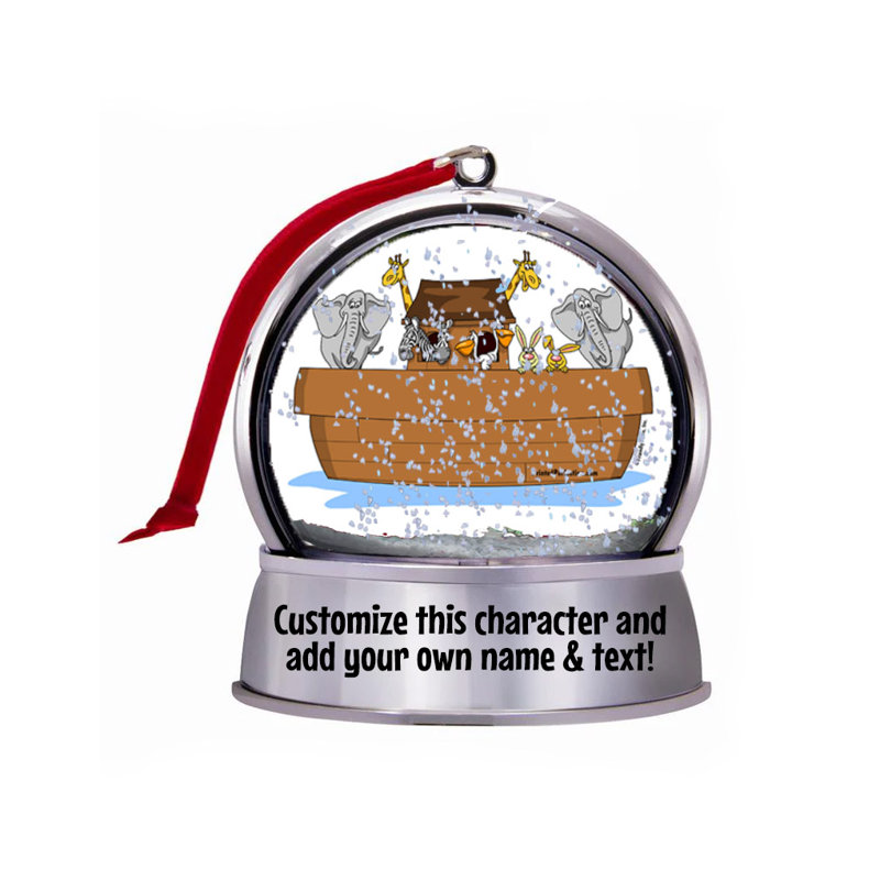 Magnet en forme de boule à neige arche de Noé personnalisé Folks - grand cadeau!, Oui