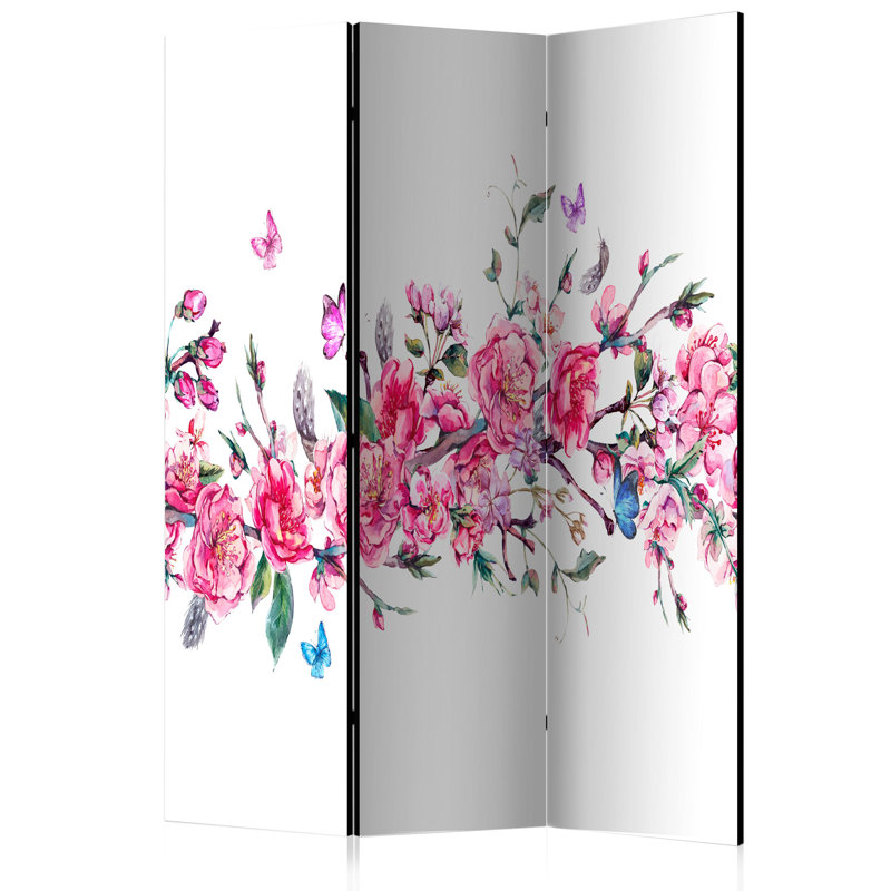 Gracie-Jo 135cm W x 172cm H 3 - Panel Solid Wood Folding Room Divider