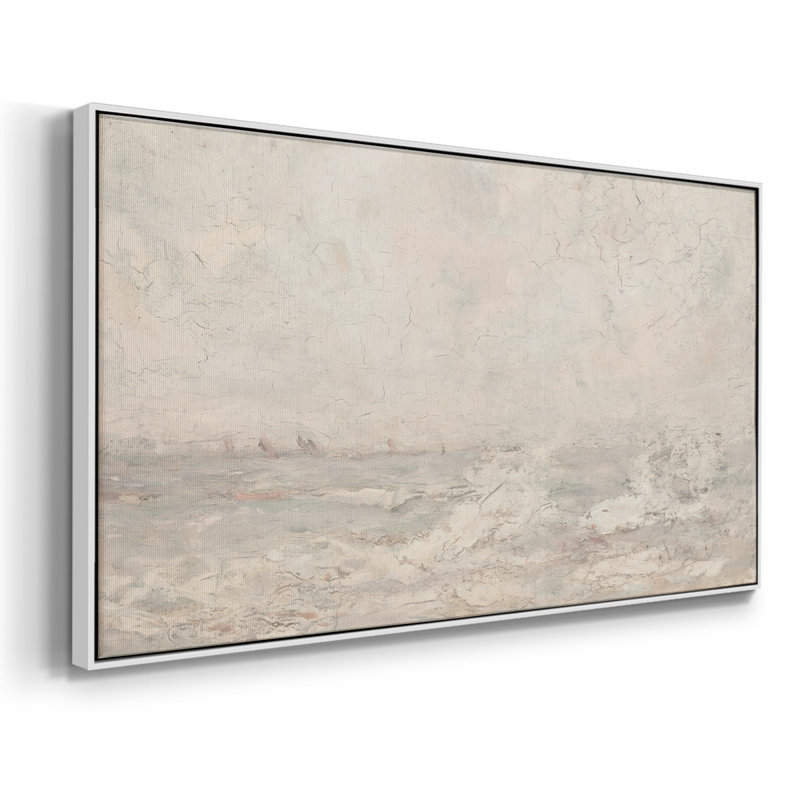 Nautical Series-CCDXLV III - Toile tendue avec châssis encadré - Prêt à être accroché, H 17 po x l 33 po, Blanc