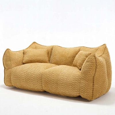 Soft Beanbag Chair With High Resilience Foam Core For 2 People