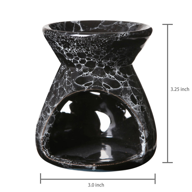 2 Piece Ceramic Tabletop Votive Holder Set, Black