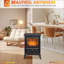 Foyer électrique chauffant, poêle autoportant avec flammes DEL et amp; Bûches | 750 W / 1500 W, protection contre la surchauffe | Noir | Métal-1882552701-1882552702
