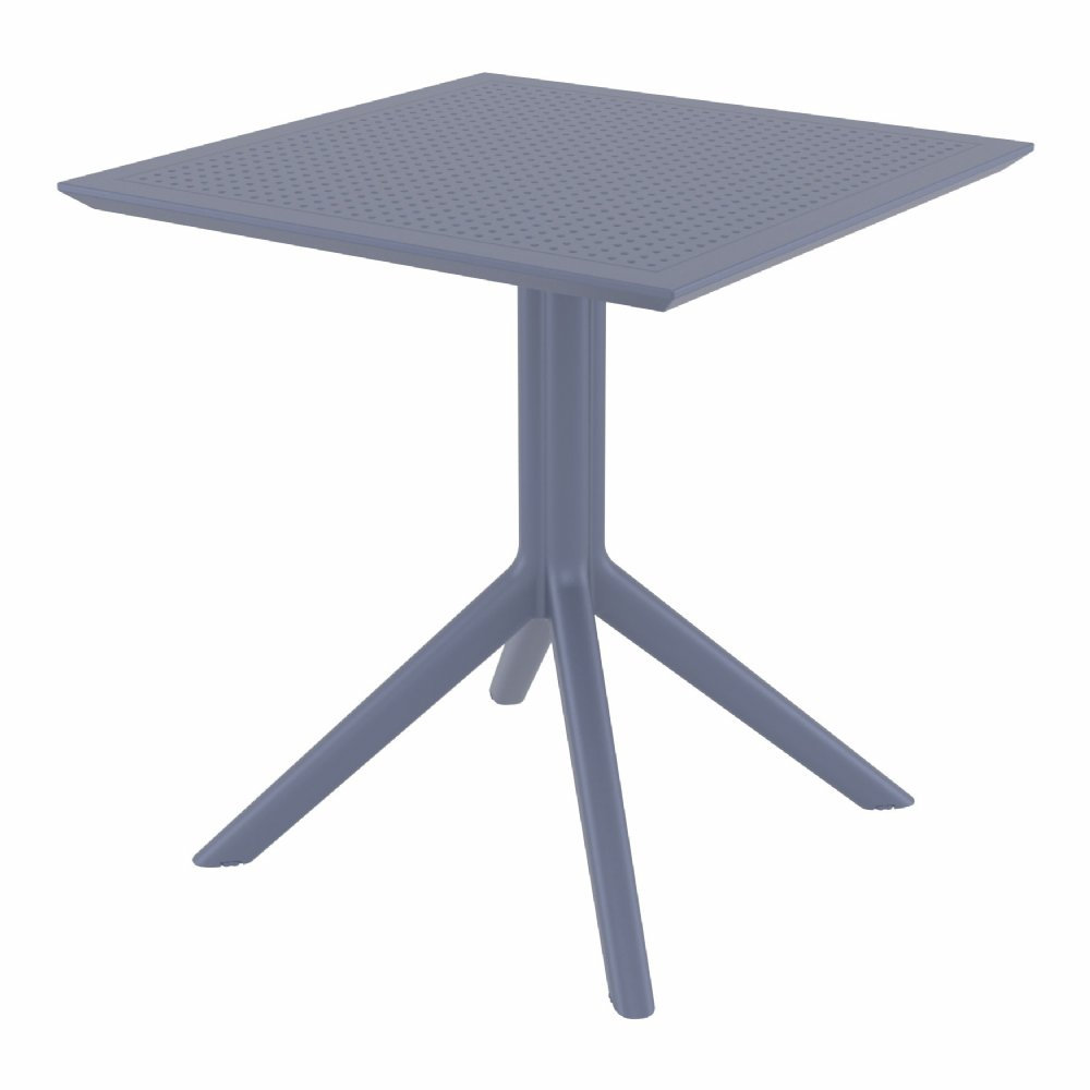 Farrah Square 2 - Person 27.5" Long Bistro Set, Dark Gray