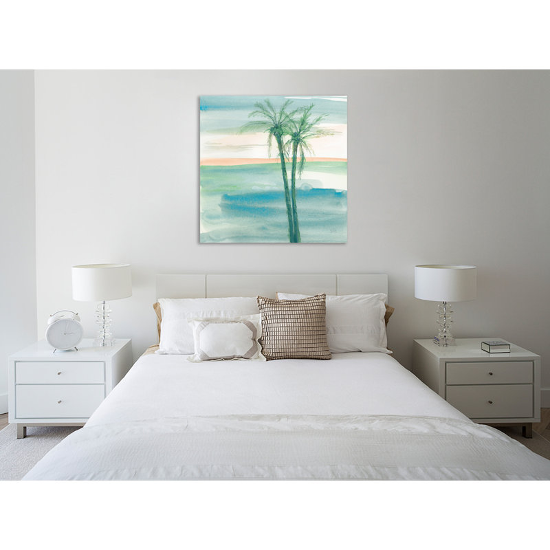 «Peaceful Dusk II Tropical», reproduction d'art sur toile tendue, H 48 po x l 48 po x P 1,5 po