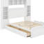 Lit double en bois avec armoire tout-en-un, tablette, douilles et lit gigogne-1093845853