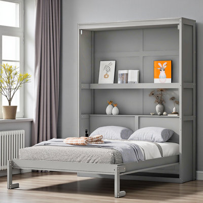 Full Size Murphy Bed, Space-Saving Wall Bed, Contemporary, Multi-Functional Room