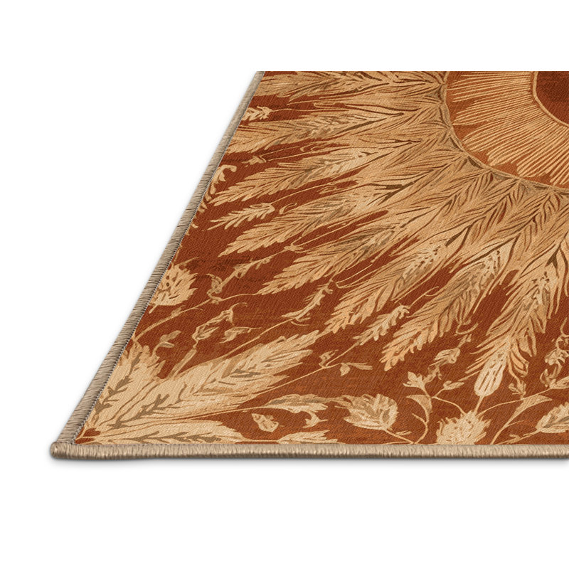 Tapis brun lavable à la machine, Rectangulaire 2 pi x 3 pi
