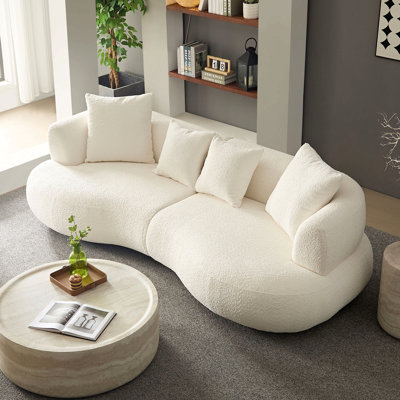 Canapé modulaire incurvé 102,36 pouces Mid Century Modern