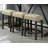 Brown Dining Room 4pc Set Functional Unique Dining Table w USB 3x Stools Tufted Beige Seats Kitchen