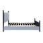 Lit plateforme en bois avec tête de lit tapissier, très grand lit, structure robuste-125528272