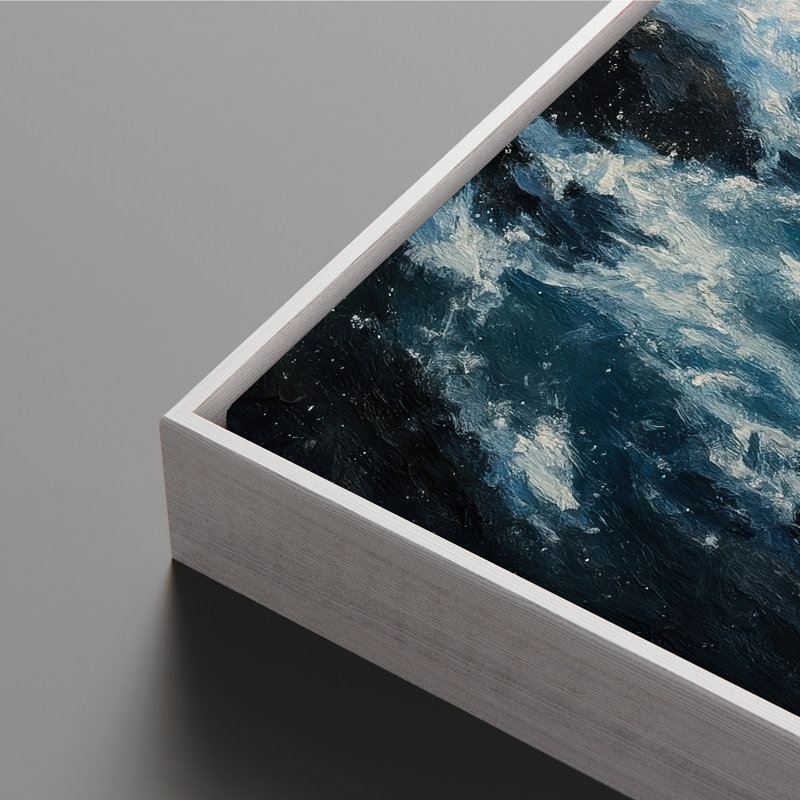 Art mural encadré sur toile - "Ocean Wave Rock", impressions murales abstraites pour chambre à coucher - 24 po x 36 po x 2 pièces