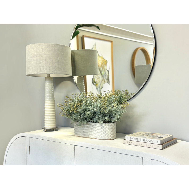Everlasting Eucalyptus Floral Arrangements in Ceramic Pot