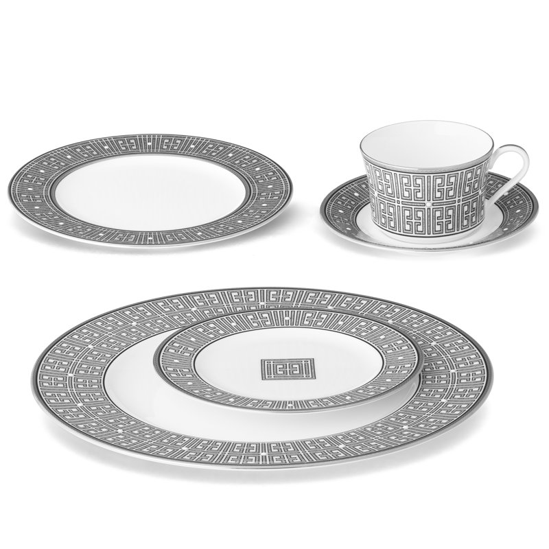 Couvert individuel 5 pièces Noritake Infinity, Graphite