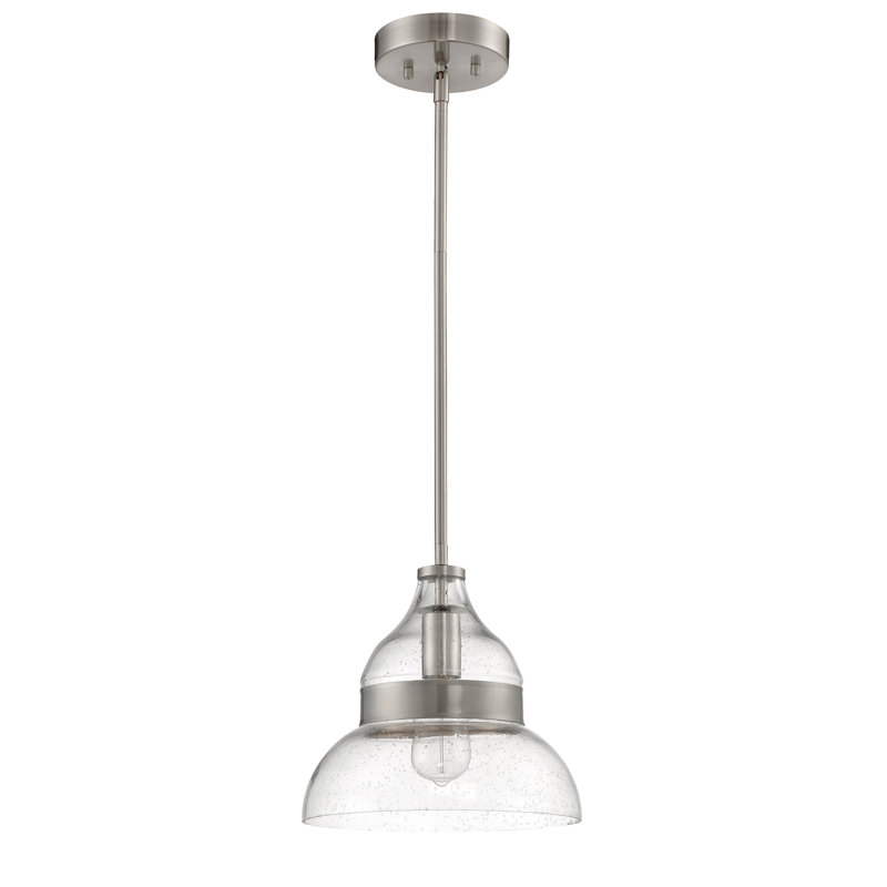 Luminaire suspendu conique à 1 lumière Smyth, Nickel