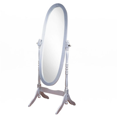 Traditional Queen Anna Style Wood Floor Cheval Mirror