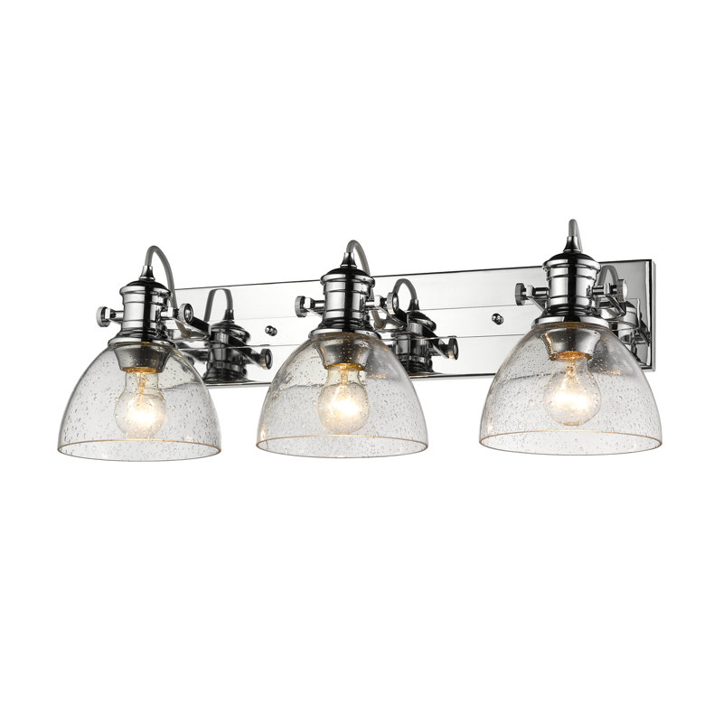 Bales 3 - Light Dimmable Vanity Light, Chrome, Seeded Glass