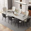  Ensemble de table de salle à manger moderne avec plateau extensible 78,7 po - 110 po et 8 chaises en similicuir-825822238-825822237