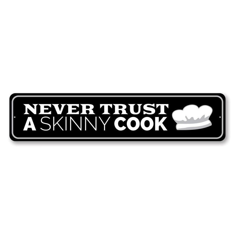 Funny Home Kitchen Aluminum Sign, 6" H x 24" W x 0.063" D