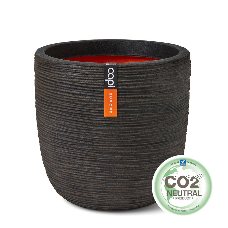 Pot Planter, 34cm H x 35cm W x 34cm D, Dark Brown