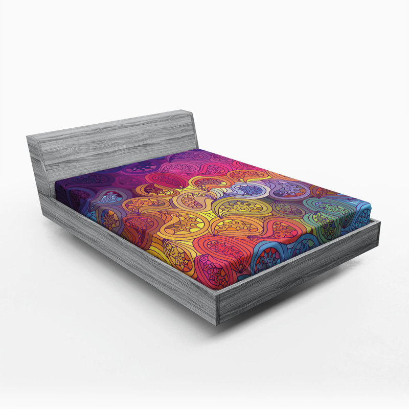 Microfiber Paisley Fitted Sheet, Full Fitted Sheet