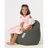 Stylish Garden Bean Bag Chair, Fume Grey, 23.6 x 23.6 x 9.8 inches | 100% Polyester, Waterproof, 100% Original Bead Styrofoam | Perfect for Modern Outdoor Entertainment & Relaxation, Hidden Zipper System-79059109