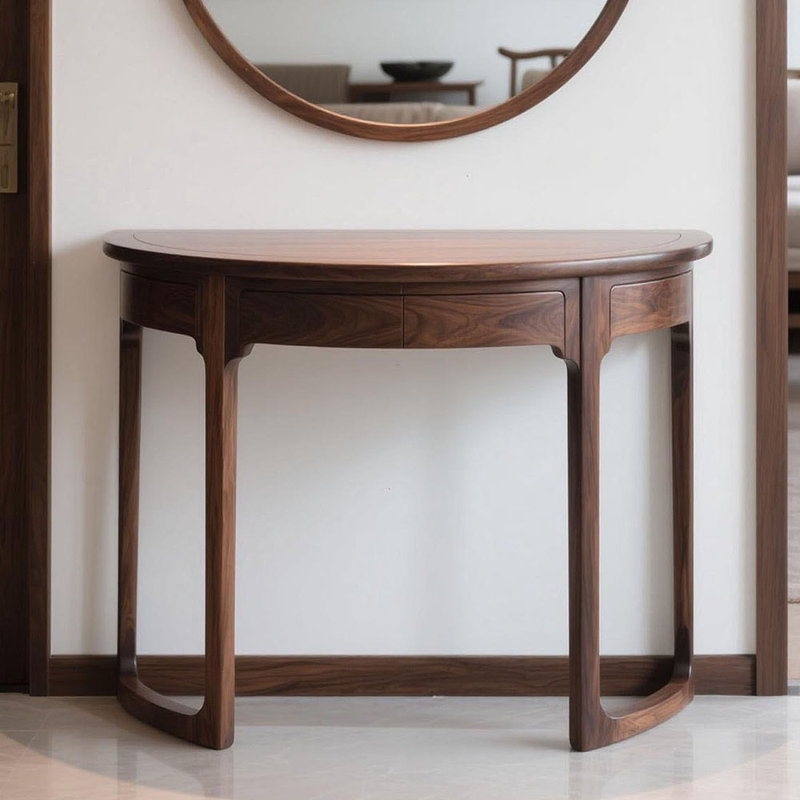 Chinese-style simple brown console table