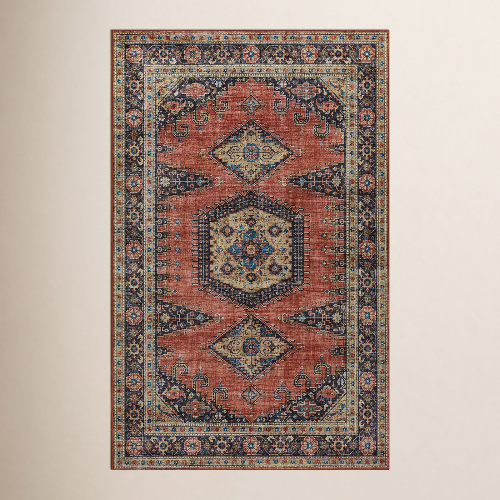 Avonmore Red Oriental Rug, Rectangle 2' x 3'