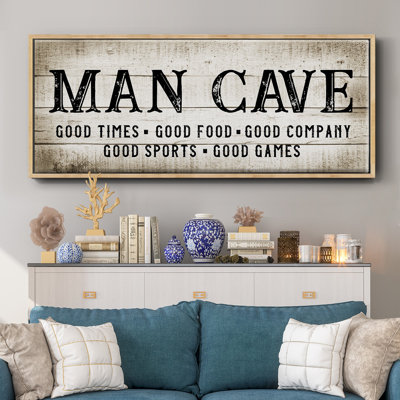 «Man Cave Good Times», toile encadrée