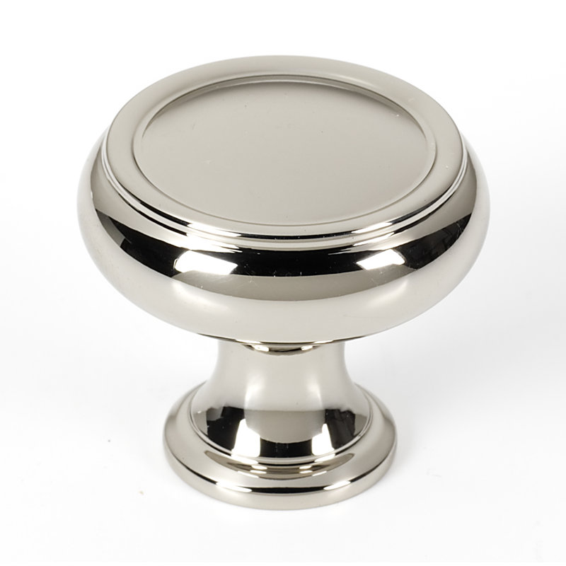 Mushroom Knob, 1.25" H x 1.5" W x 1.5" D, Polished Nickel