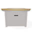 Table de foyer 42 po ronde en polymère rustique avec tablette au propane-109665567