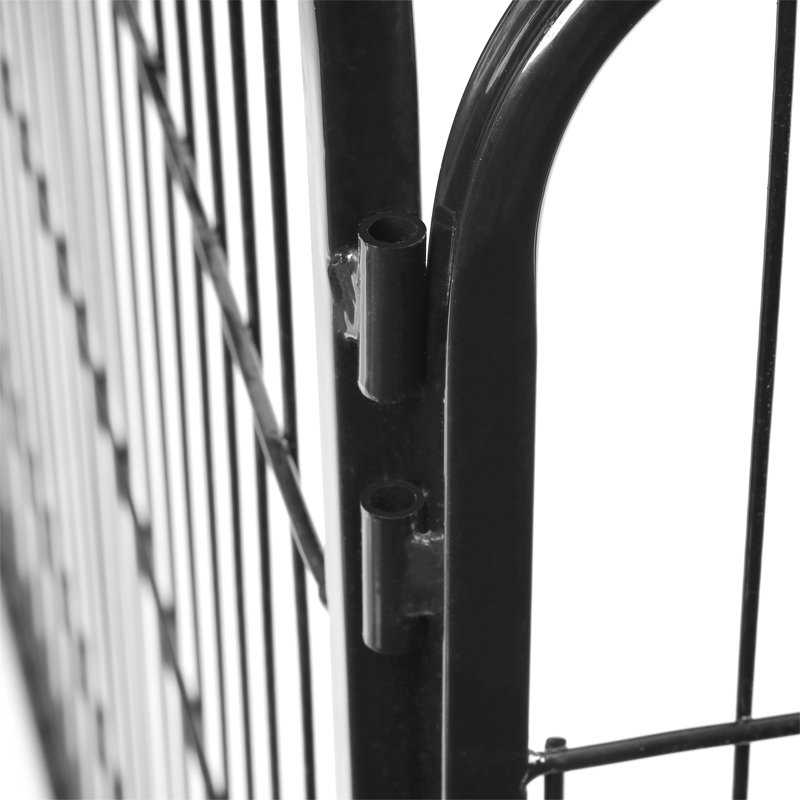 Ching 70cm H Panel Metal Exercise Pen With Door, Black