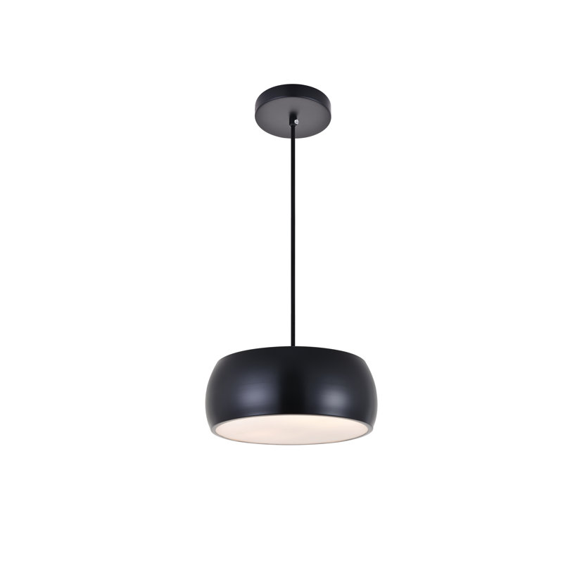 Albertson 2 - Light Unique/Statement Pendant, Black, 4.7" H x 10" W x 10" D