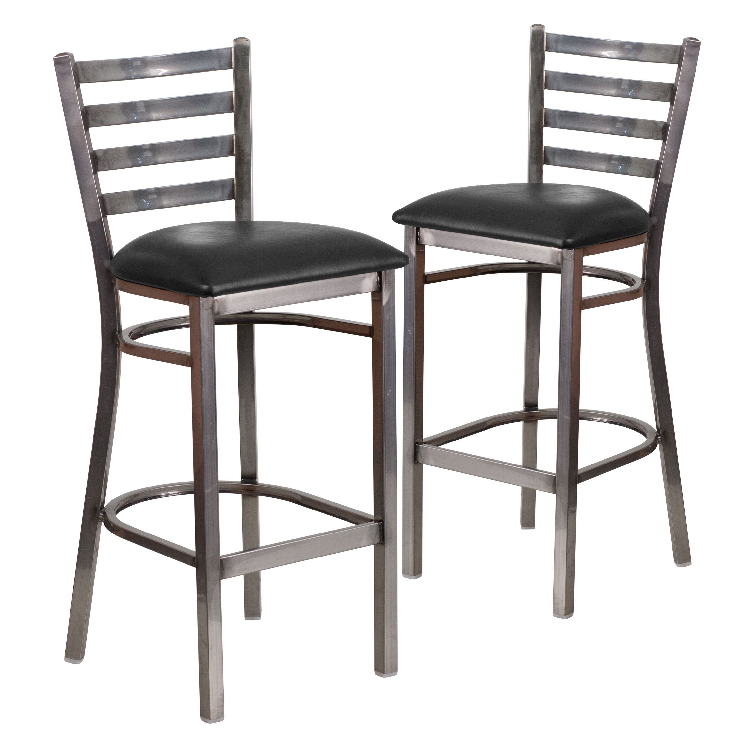 Hercules series black ladder online back metal restaurant chair