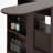 Modern Bar Cabinet With Rotating Top And Ribbed Glass Doors