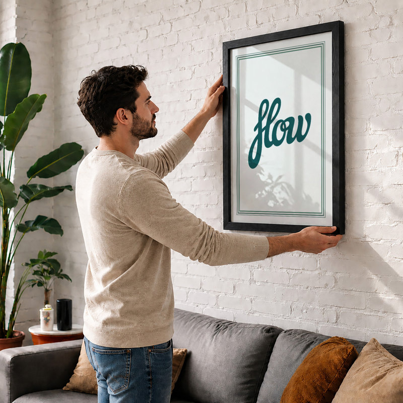 Flow Minimalist - Framed Print, Unframed, A3 - 42.0 x 29.7 cm