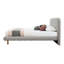 Lit plateforme tapissier gris Mahdia-98269331
