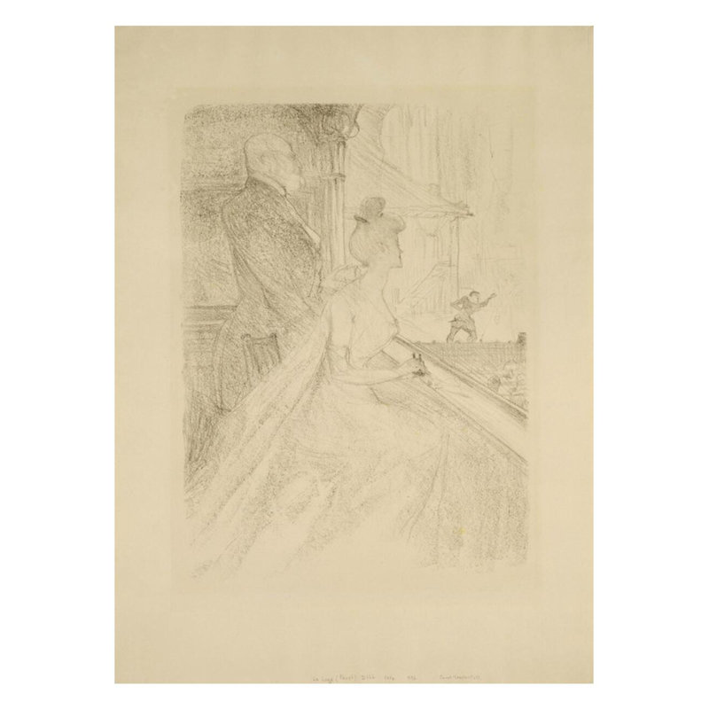 «La Loge: A Performance of Faust» par Henri de Toulouse-Lautrec - estampe numérique, H 28 po x l 22 po