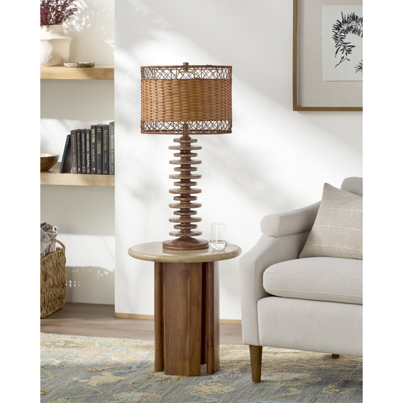 Lampe de table Eliseo, Brun