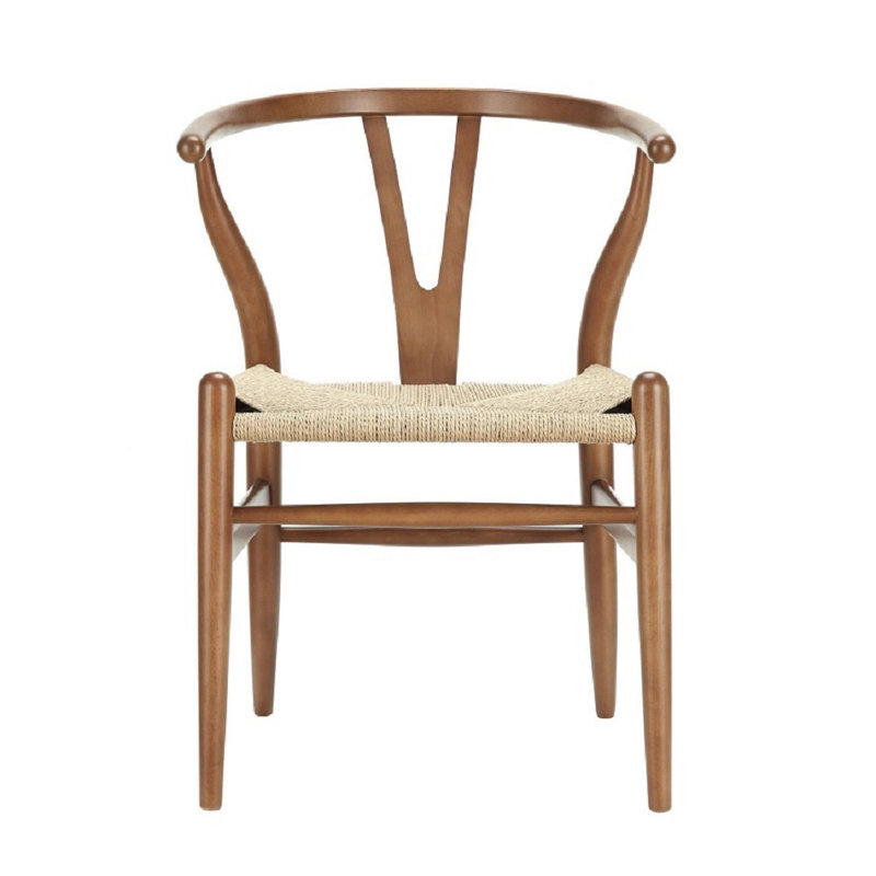 Elara Woven Seat Dining Chair, Walnut/Natural