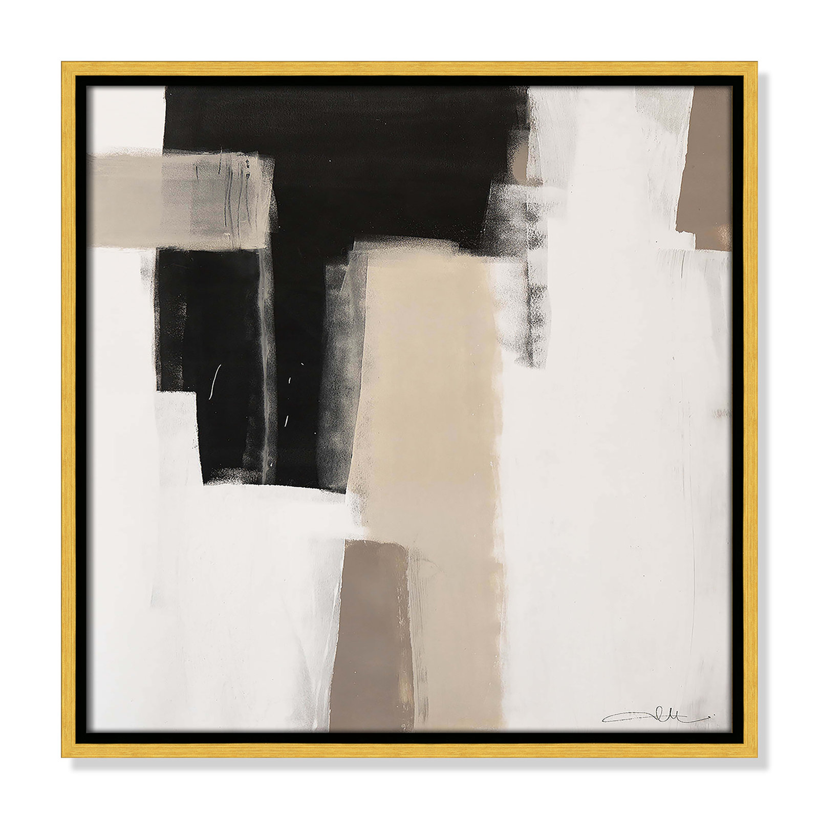 Earth Scapes I Print, 17.5" H x 17.5" W x 2" D, Gold Floater Framed