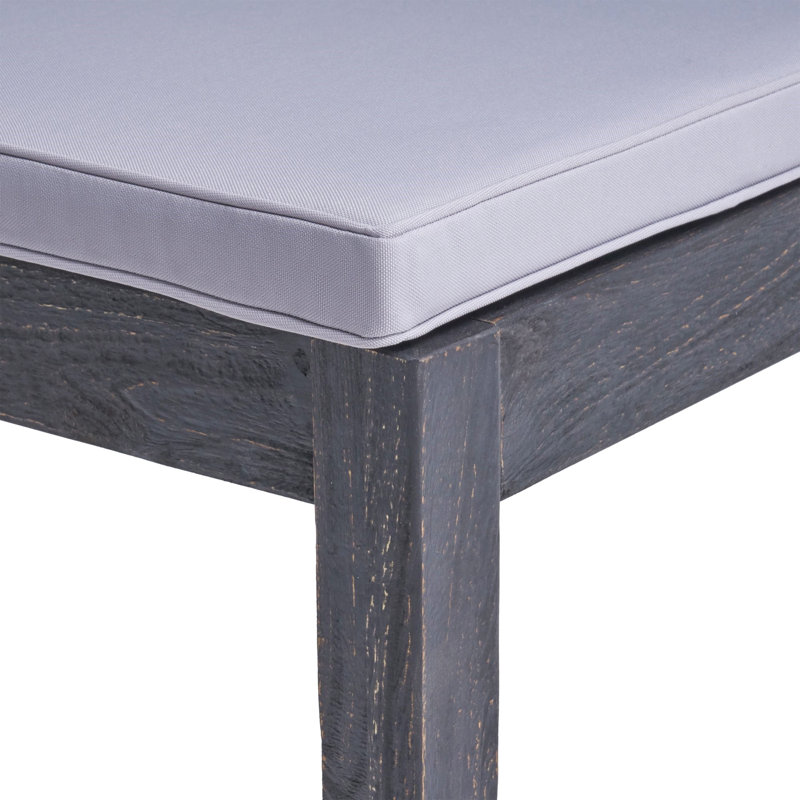 Ensemble de salle à manger d'extérieur extensible en bois d'acacia 7 pièces, gris foncé et gris clair sablé, Gris