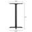 Commercial Seamless Surface Tabletop with Bar Height Crisscross Base-156453021-156453023