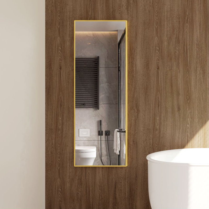 Sahir Aluminium Rectangle Mirror, Gold